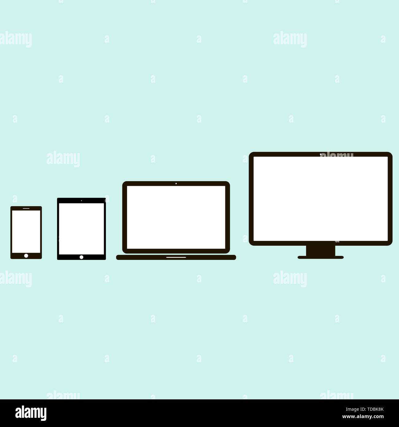 Electronic device icons set. Vector eps10 illustration Stock Vector ...