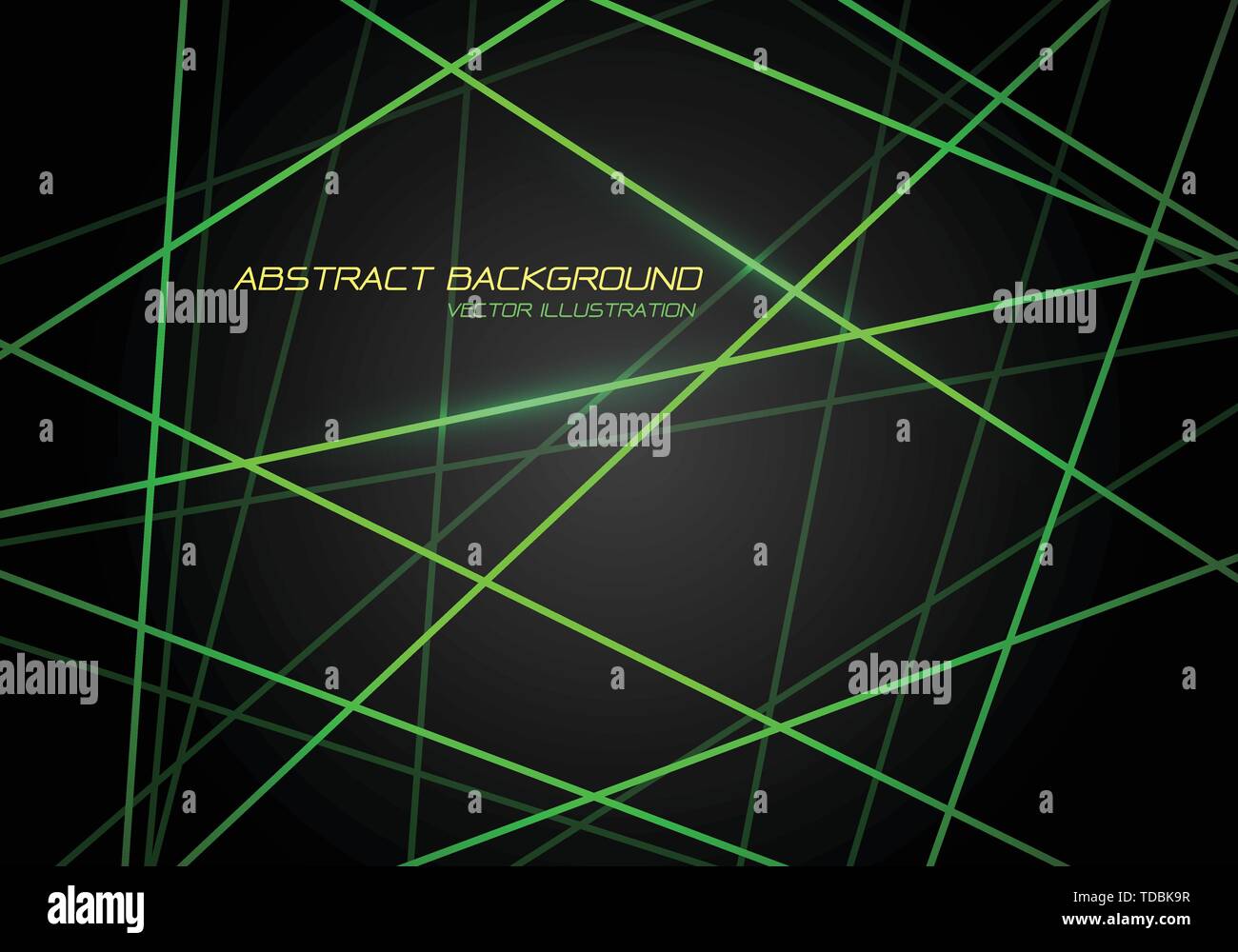 Abstract green line light laser cross overlap on dark grey design modern technology futuristic background vector illustration. Stock Vector