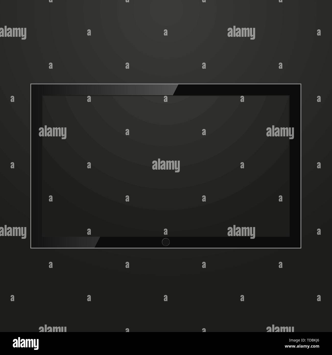 Realistic tv screen isolated on background. Vector Stock Vector Image ...