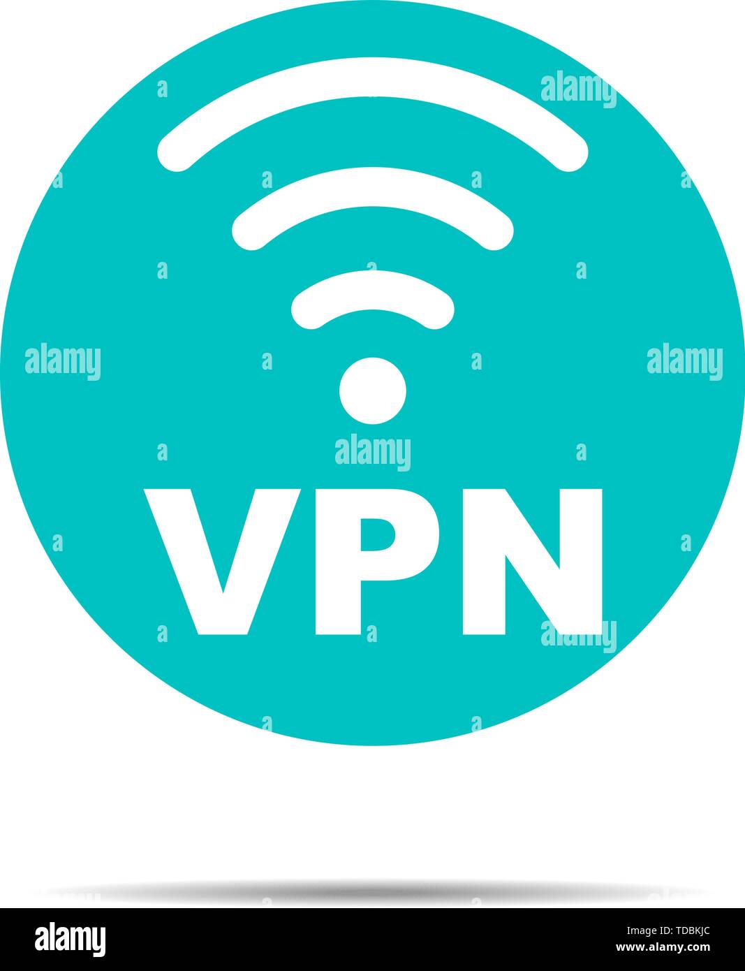 VPN icon sign isolated on background. Vector Stock Vector