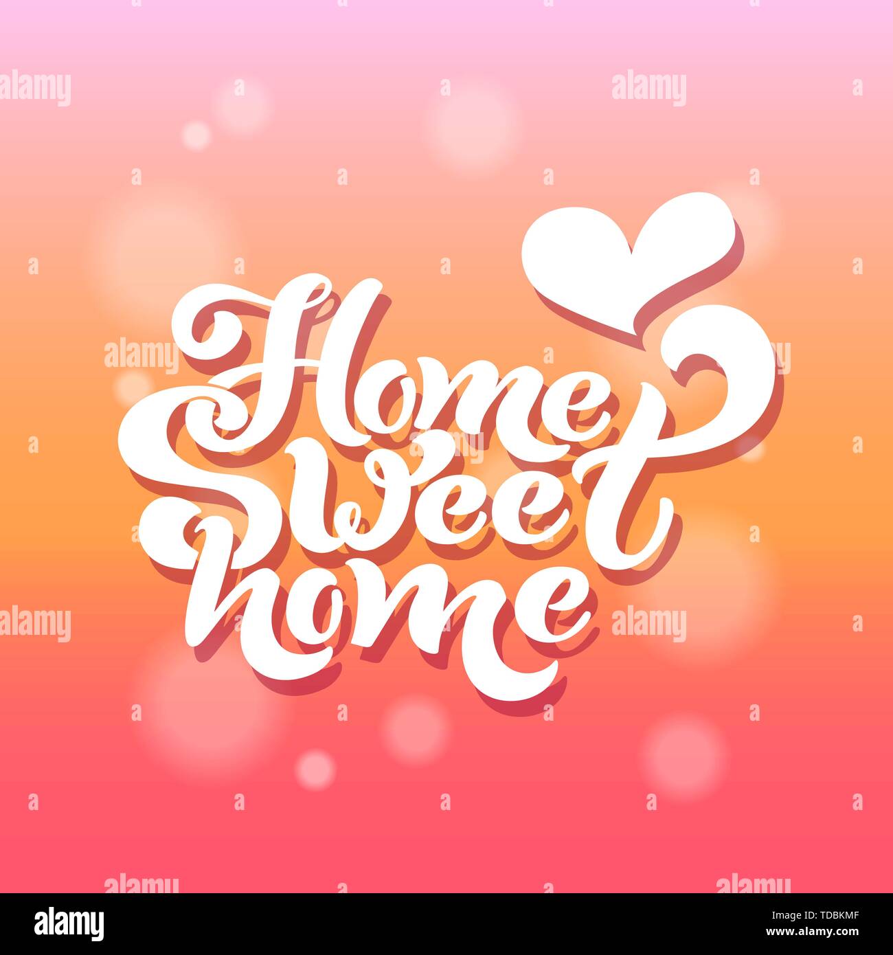 Home sweet home. Typographic vector design for greeting card ...