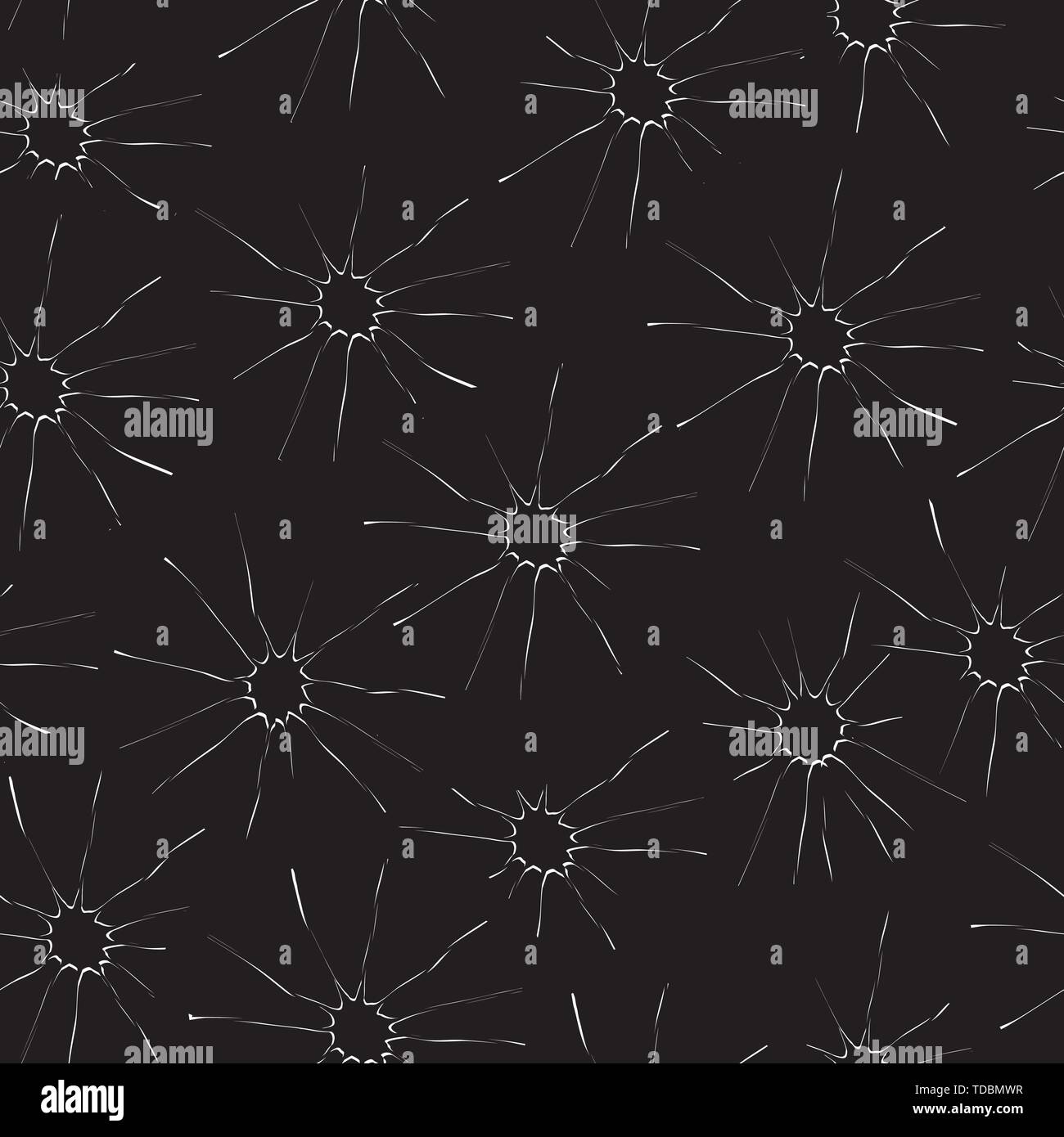 Vector black background with white suns. Samless texture Stock Vector