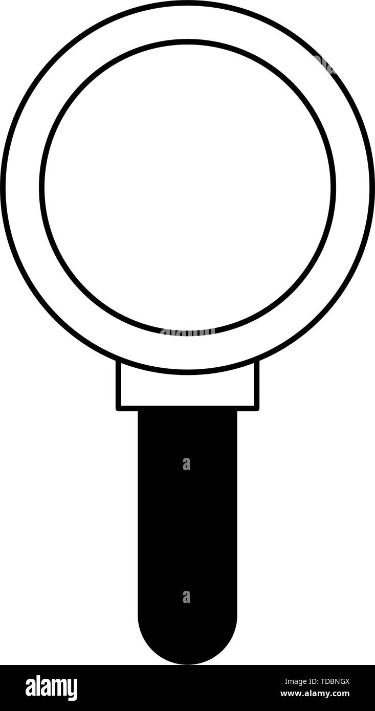 Cartoon magnifying glass zoom in Black and White Stock Photos & Images ...
