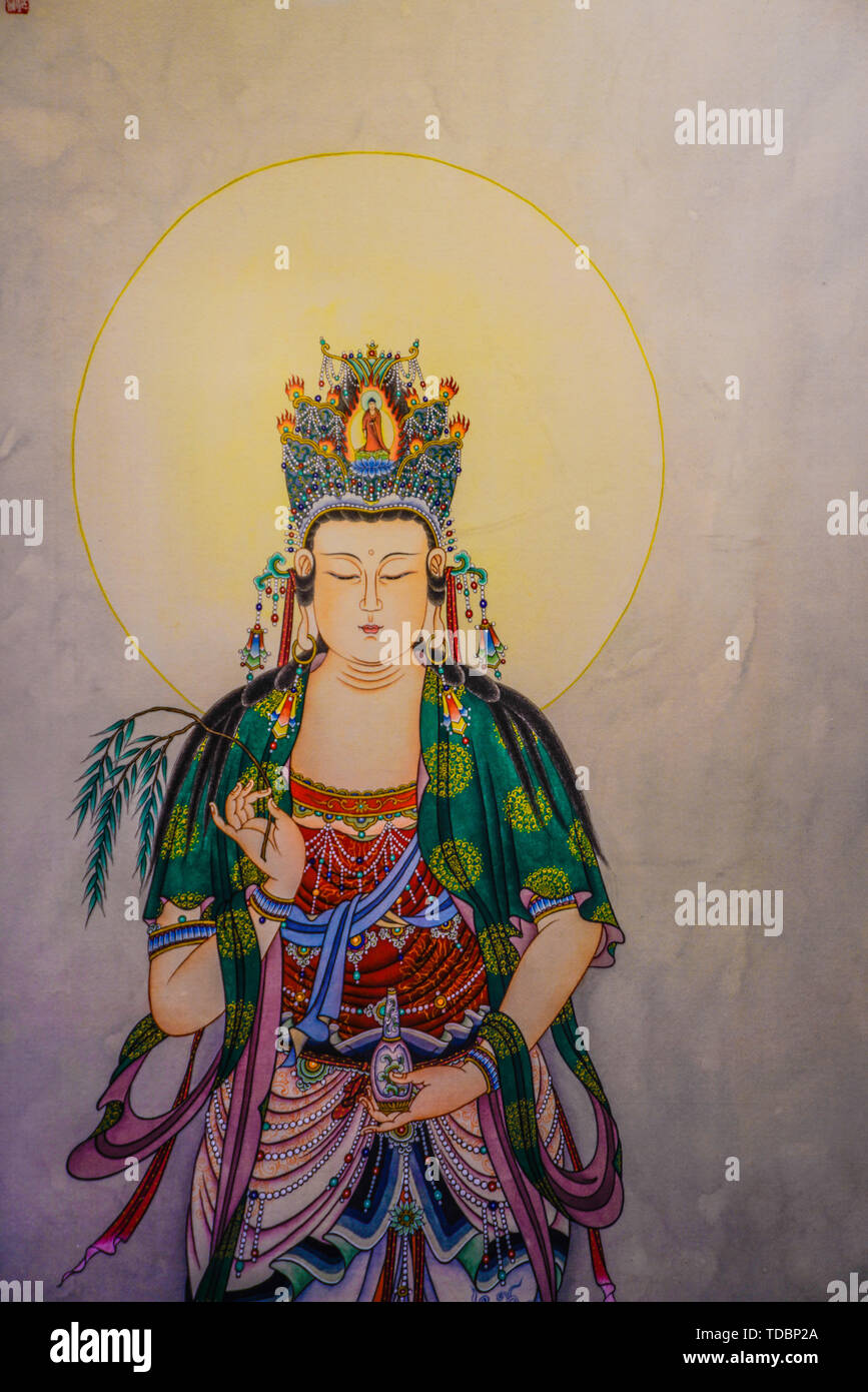 Buddha statue painting Stock Photo Alamy