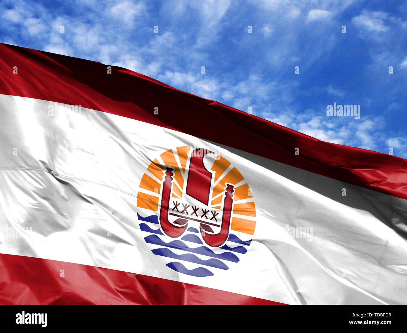 French polynesia textile flag hi-res stock photography and images - Alamy