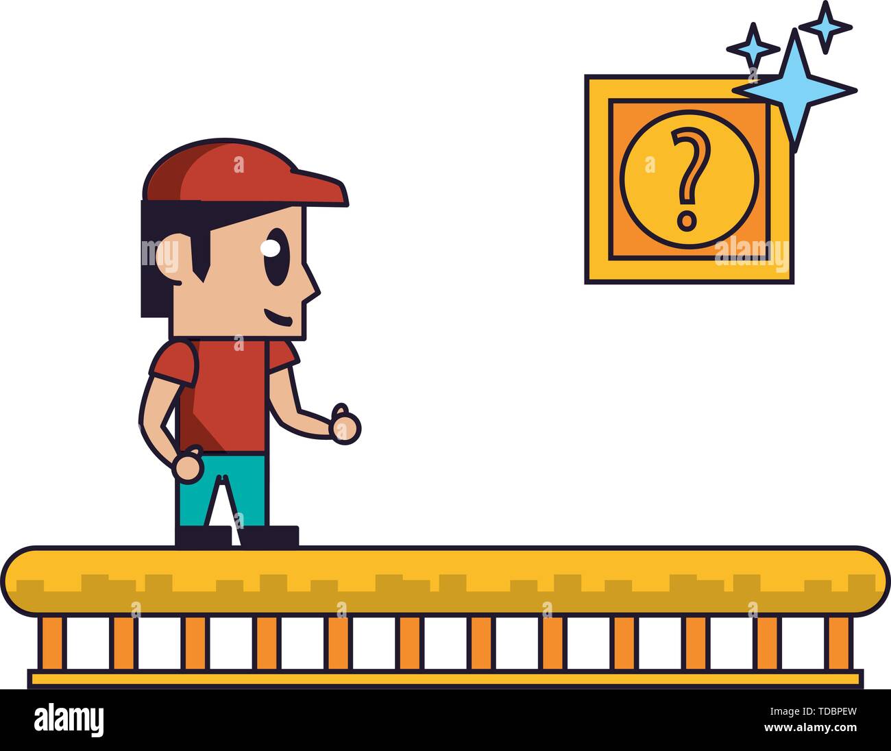 Videogame characters and elements cartoons Stock Vector