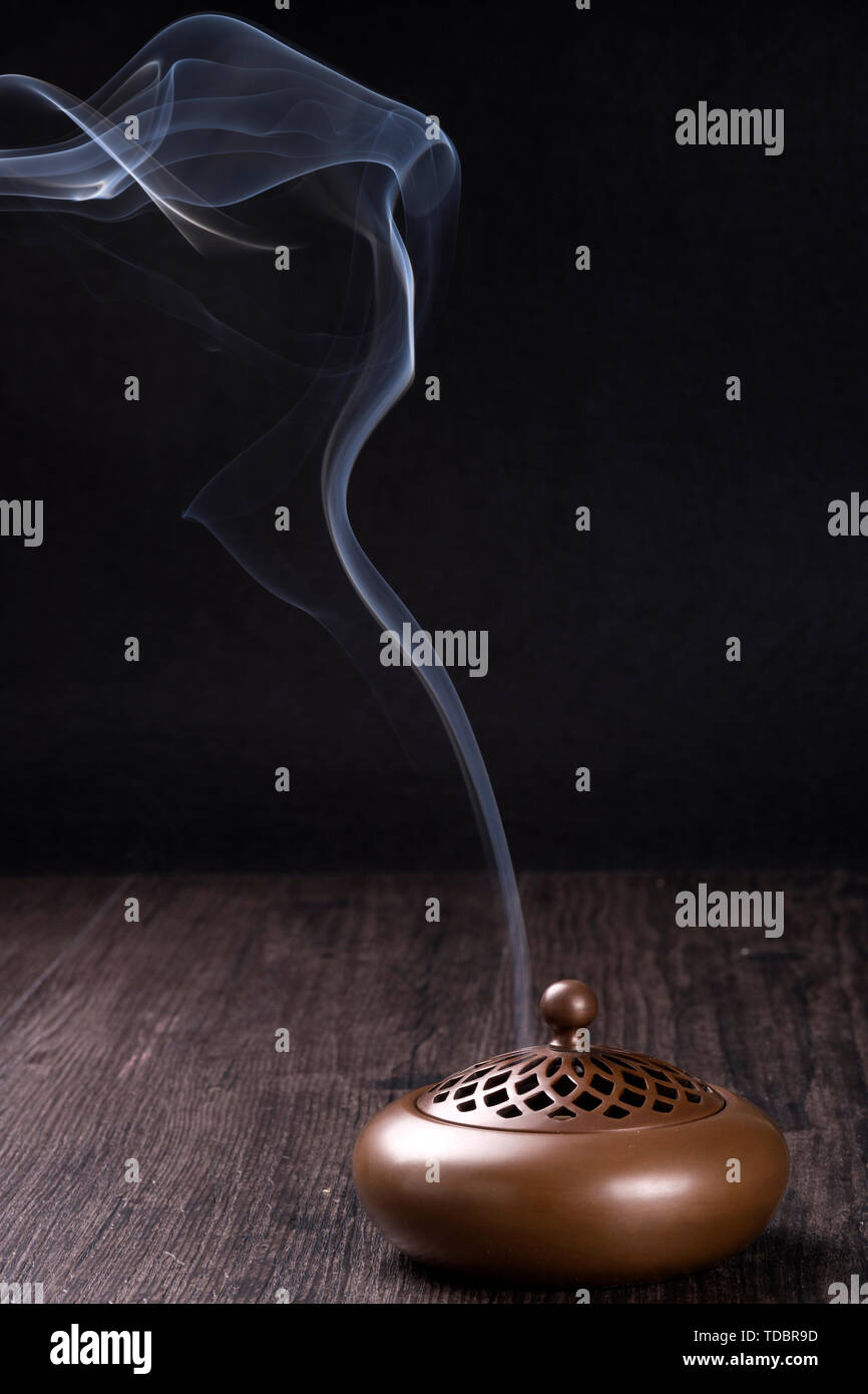 Copper incense stove Stock Photo Alamy