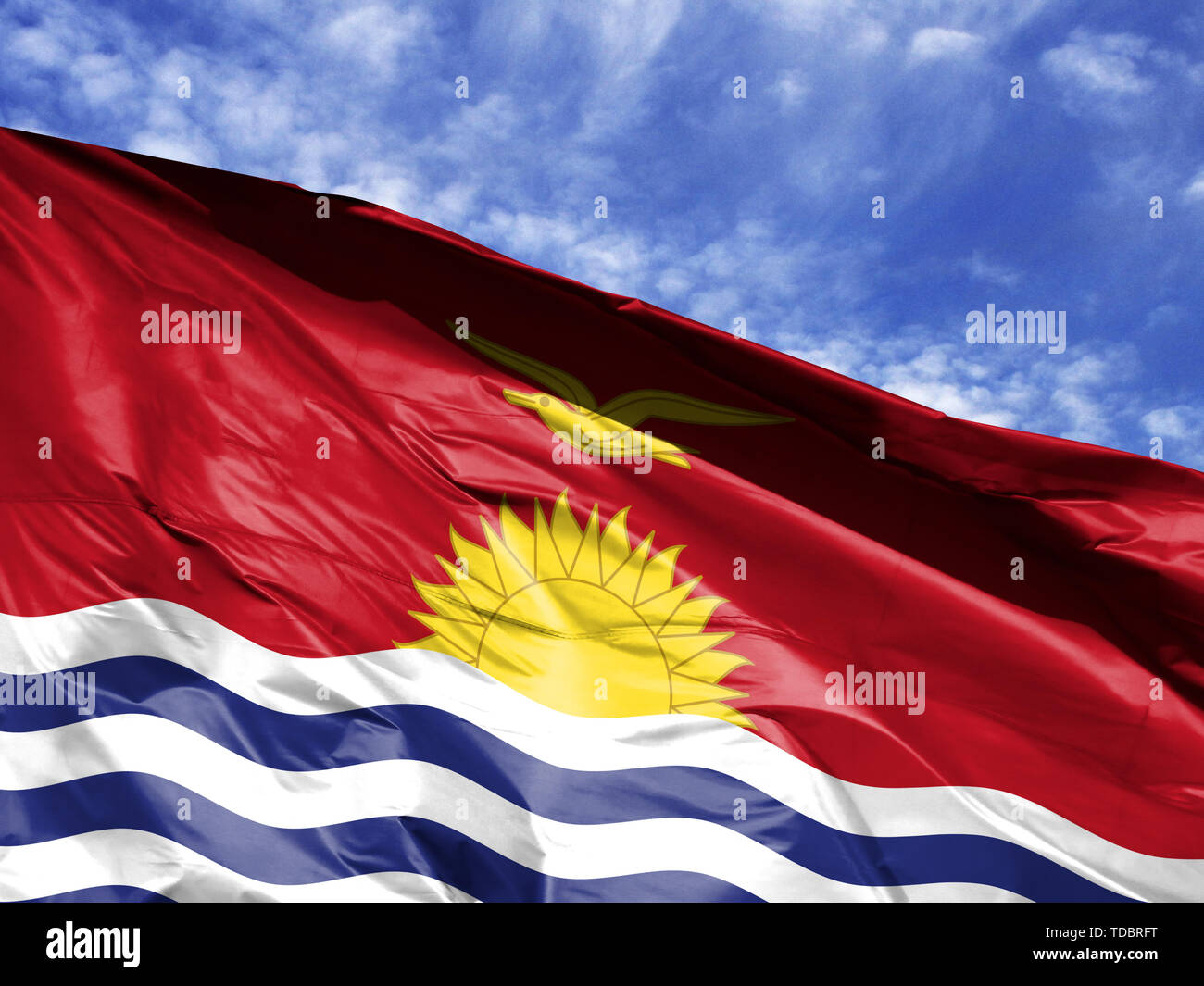 Kiribati flag waving hi-res stock photography and images - Alamy