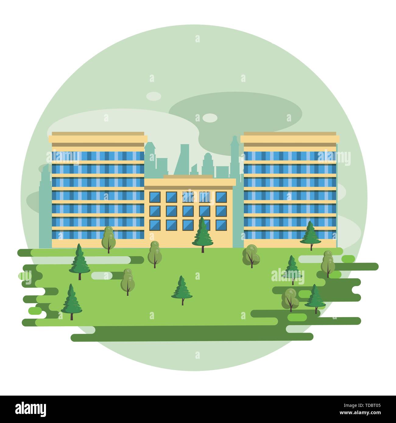 Urban buildings with cityscape scenery Stock Vector Image & Art - Alamy