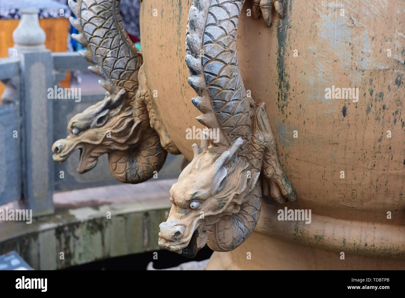 Bronze dragon sculpture Stock Photo Alamy
