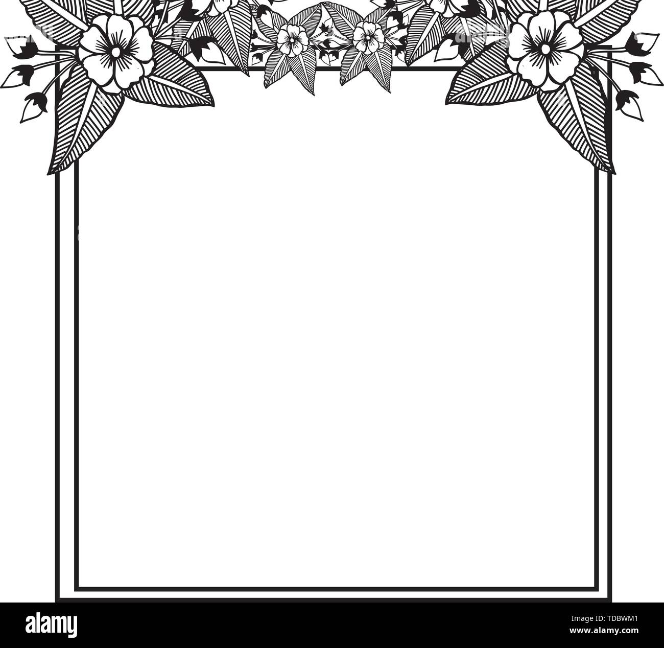 Vector illustration style of greeting card with art modern of flower ...