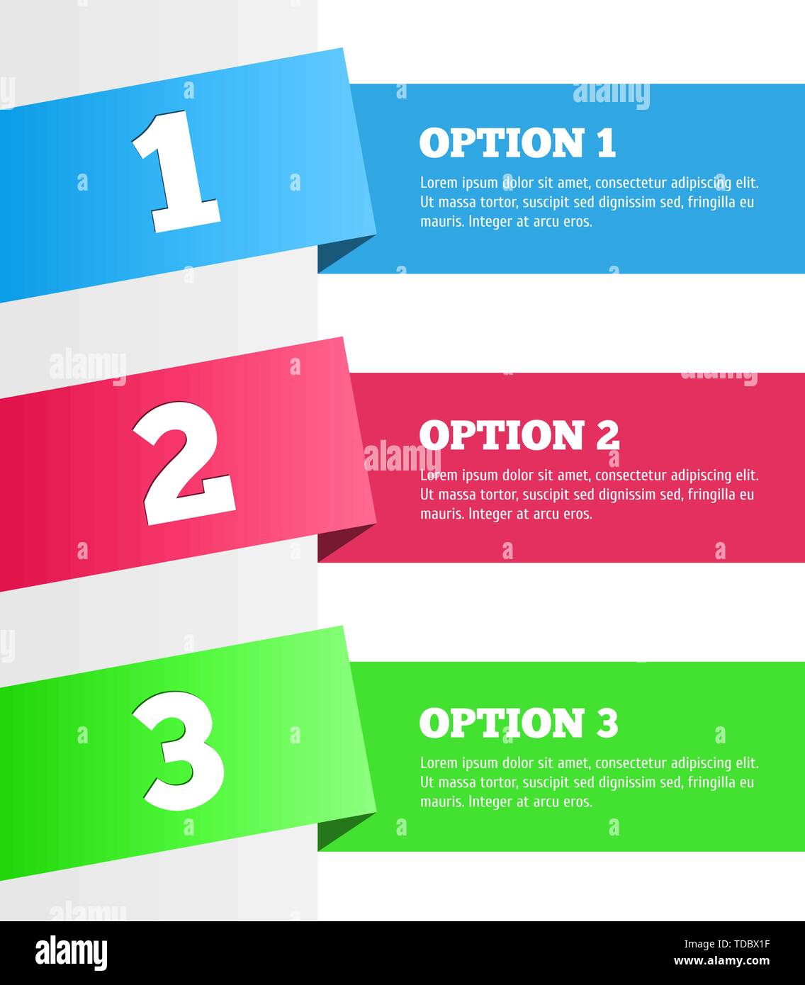 One two three - vector progress steps. Vector illustration for your design. Stock Vector