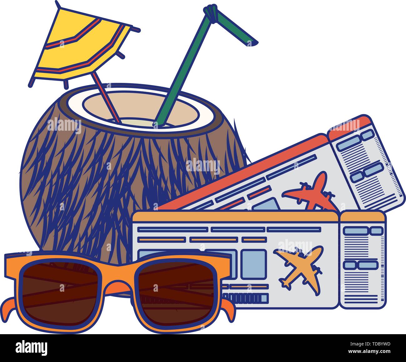Summer vacations and travel cartoons Stock Vector Image & Art - Alamy