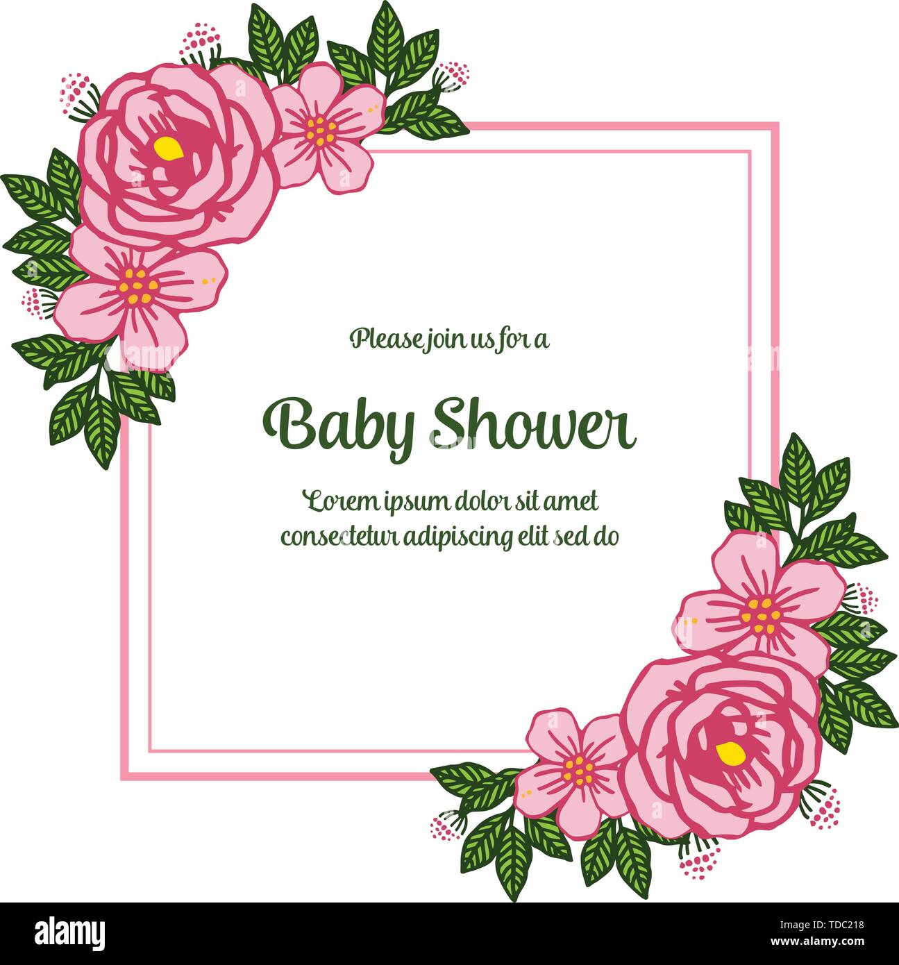 Vector illustration invitation card baby shower with various pattern of ...