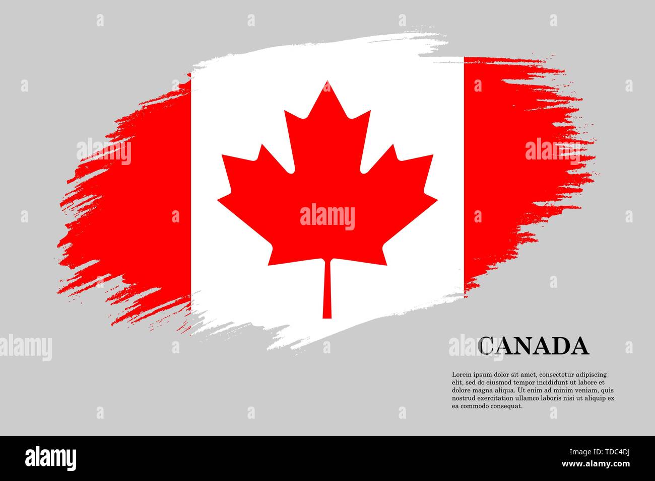 Brush stroke styled flag of Canada . Template for your design Stock ...