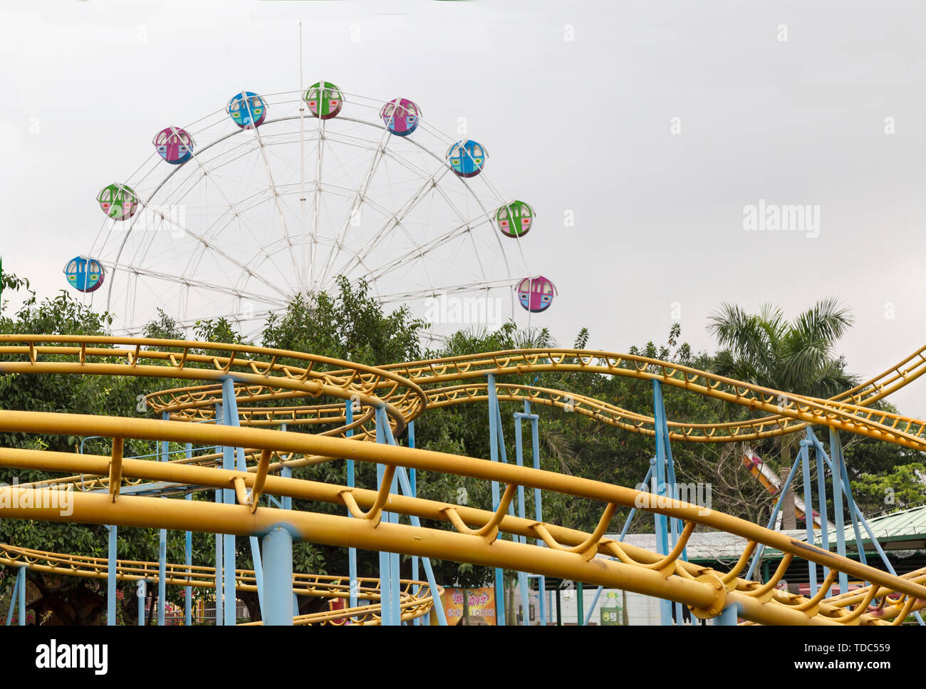 Close-up of roller coaster Stock Photo - Alamy