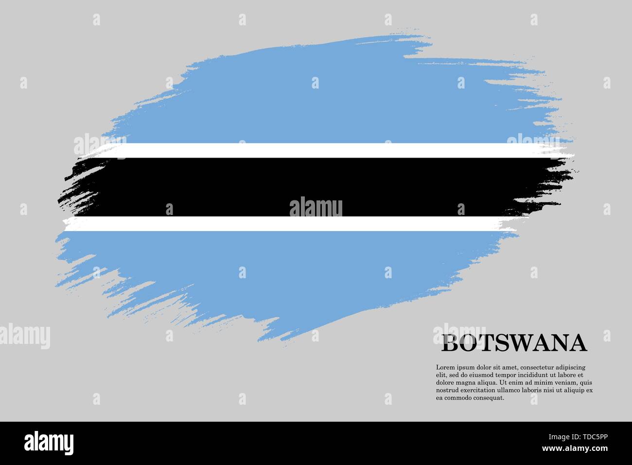 Brush stroke styled flag of Botswana . Template for your design Stock ...