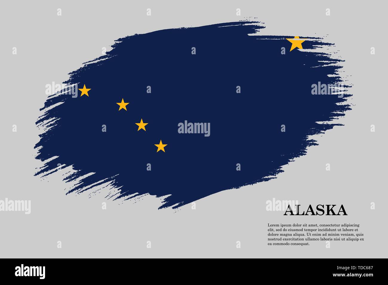 Brush stroke styled flag of . Template for your design Stock Vector ...