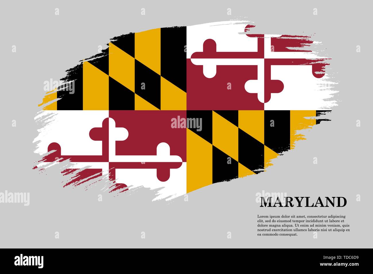 Brush stroke styled flag of . Template for your design Stock Vector ...