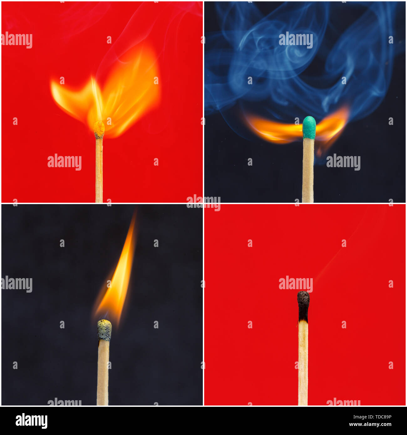 burning match stick Stock Photo Alamy