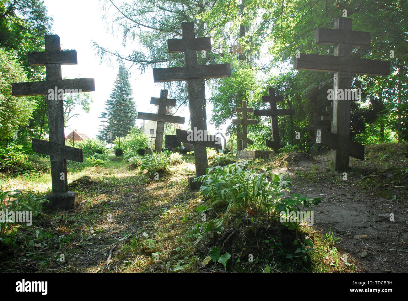 Old Believers or Old Ritualists of Eastern Ortodox Church cemetery in