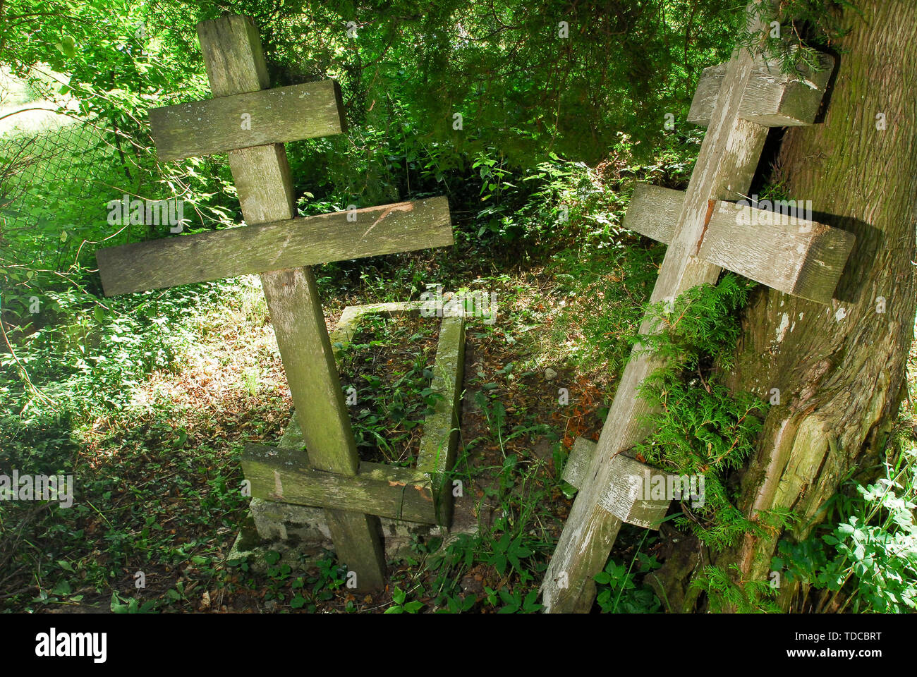 Old Believers or Old Ritualists of Eastern Ortodox Church cemetery in