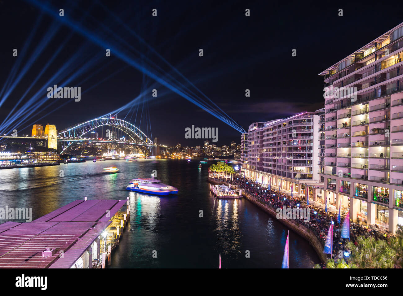 Vivid Sydney. The largest festival of light in the southern hemisphere. Stock Photo