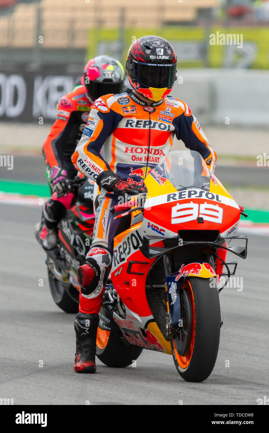 Jorge Lorenzo. Grand Prix of Catalonia MotoGP at Circuit of Catalonia.  Barcelona, Spain, June, 2019 Stock Photo - Alamy