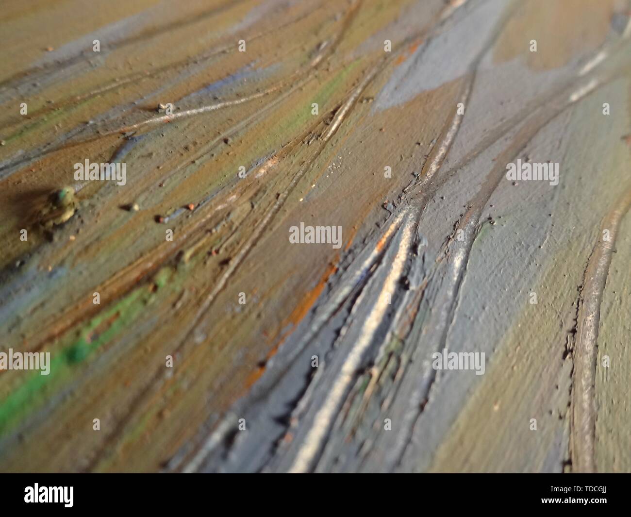 Light blue gold painting texture, creating flowing lines on the ...