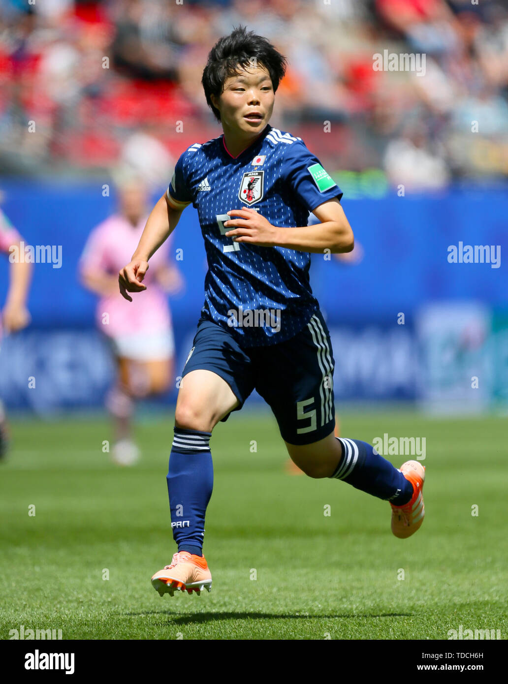 Japan's Nana Ichise during the FIFA Women's World Cup, Group D match at Roazhon Park, Rennes. Stock Photo