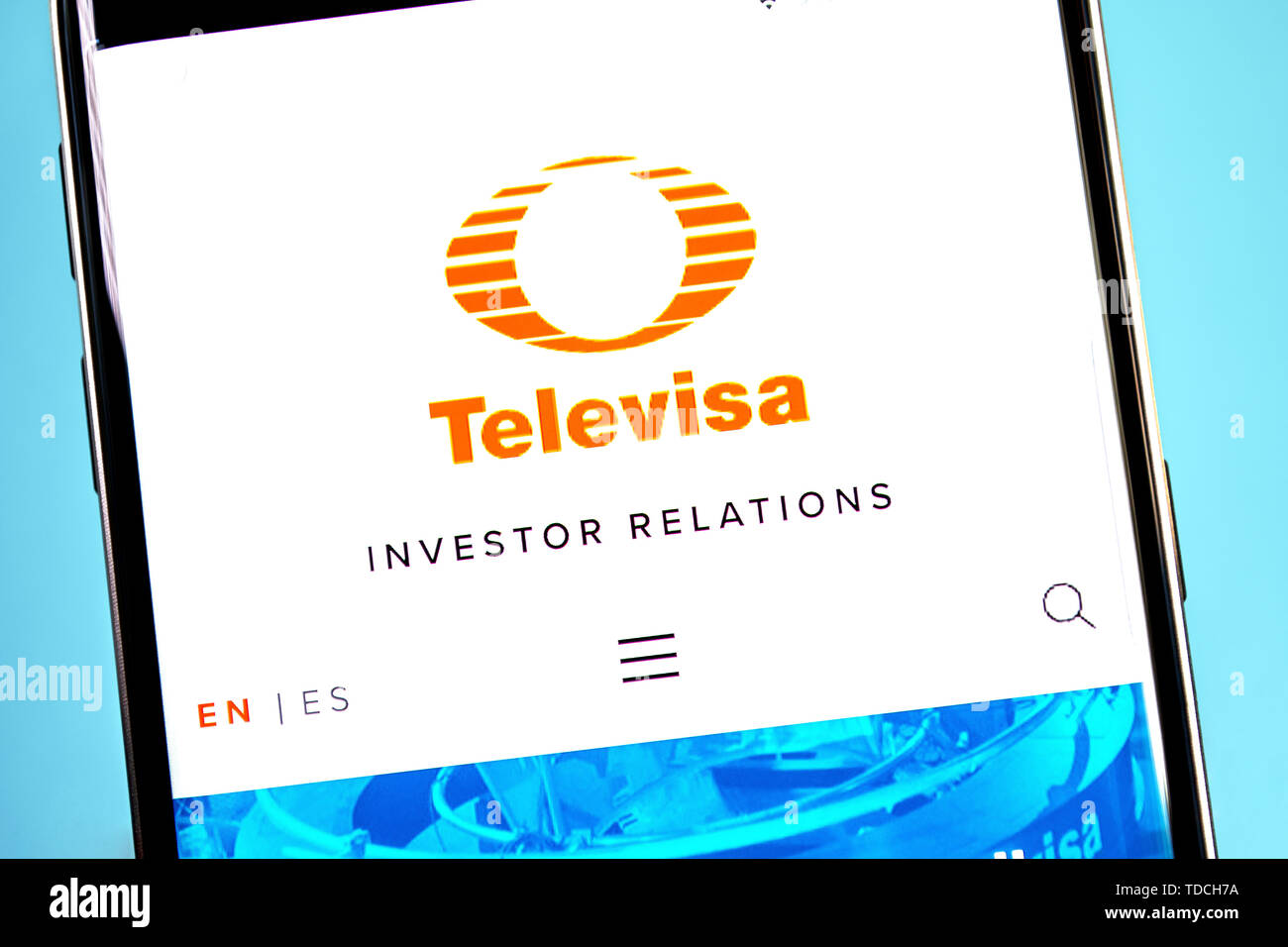 Berdyansk Ukraine 4 June 2019 Grupo Televisa Website Homepage Grupo Televisa Logo Visible On The Phone Screen Illustrative Editorial Stock Photo Alamy