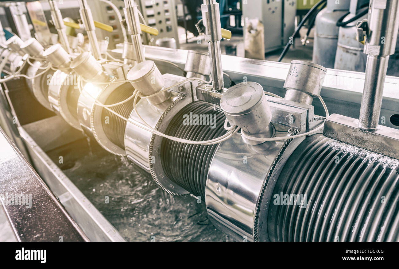 plastics factory equipment Stock Photo