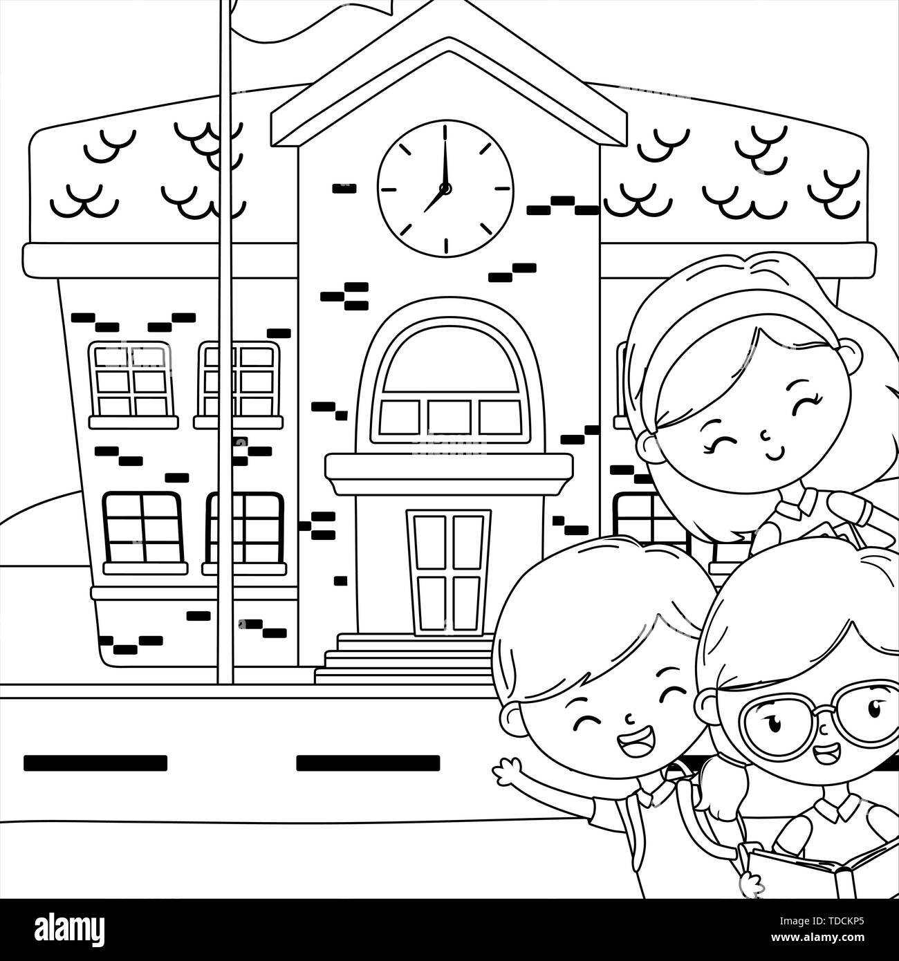 Studying Student Clipart Black And White School