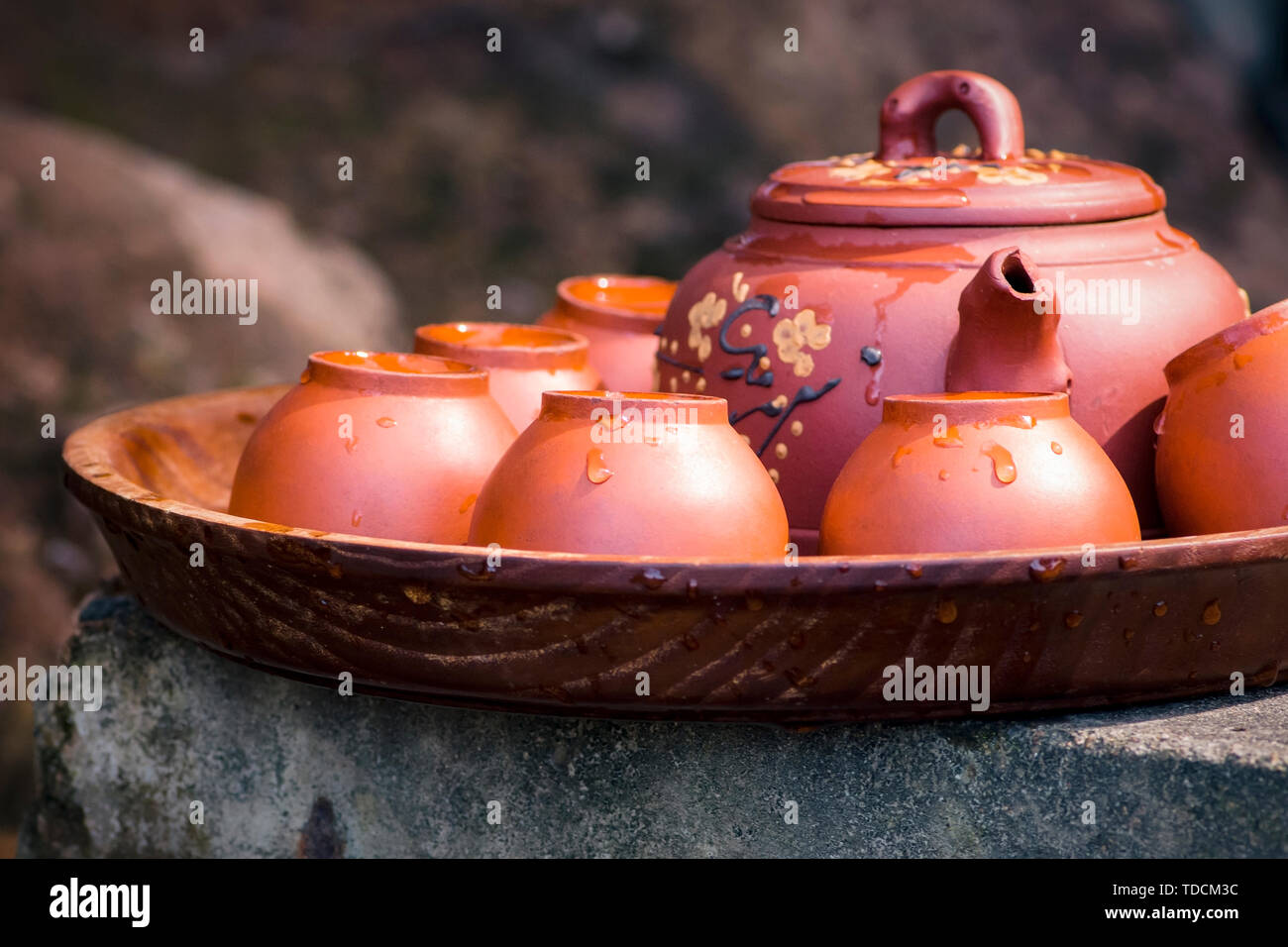purple clay pot Stock Photo Alamy