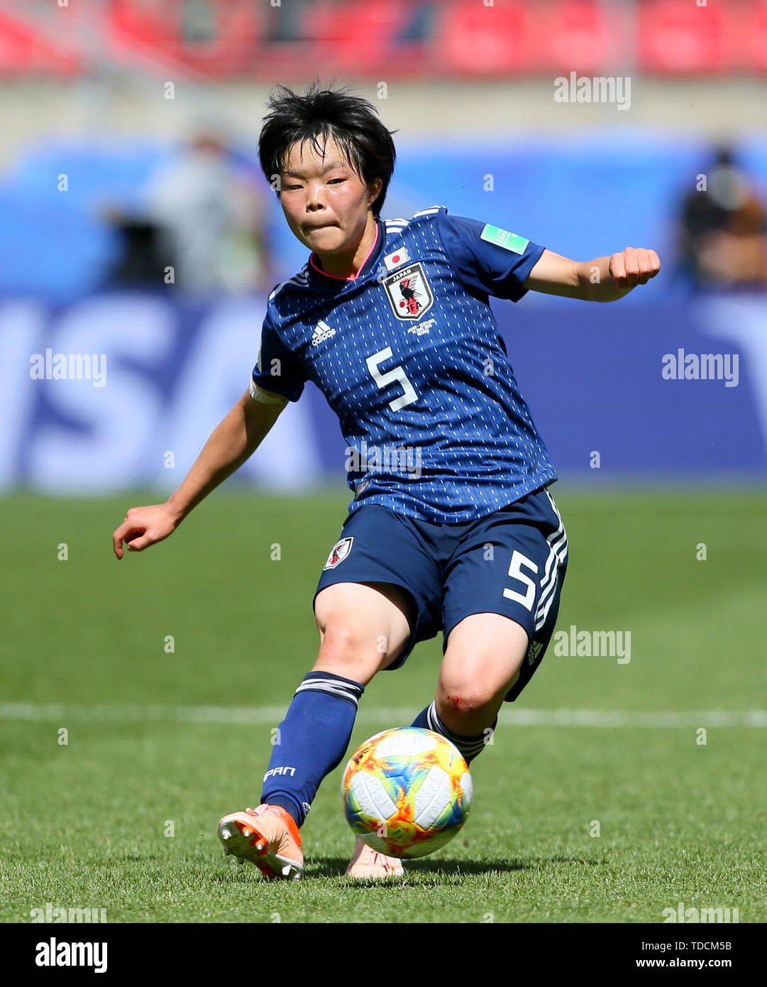 Japan's Nana Ichise during the FIFA Women's World Cup, Group D match at Roazhon Park, Rennes. Stock Photo