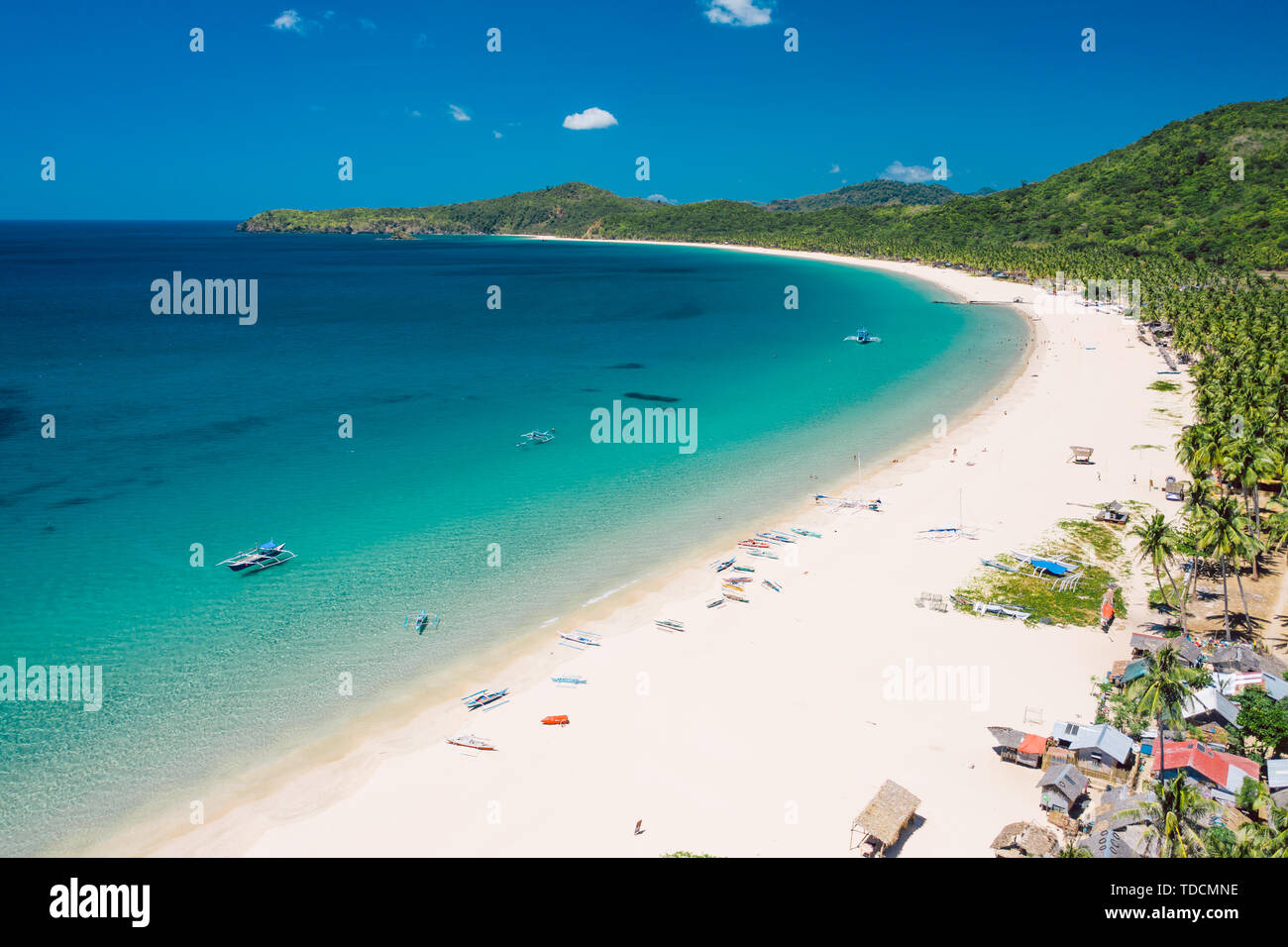 Aerial view of Nacpan beach on Palawan, Philippines Stock Photo - Alamy