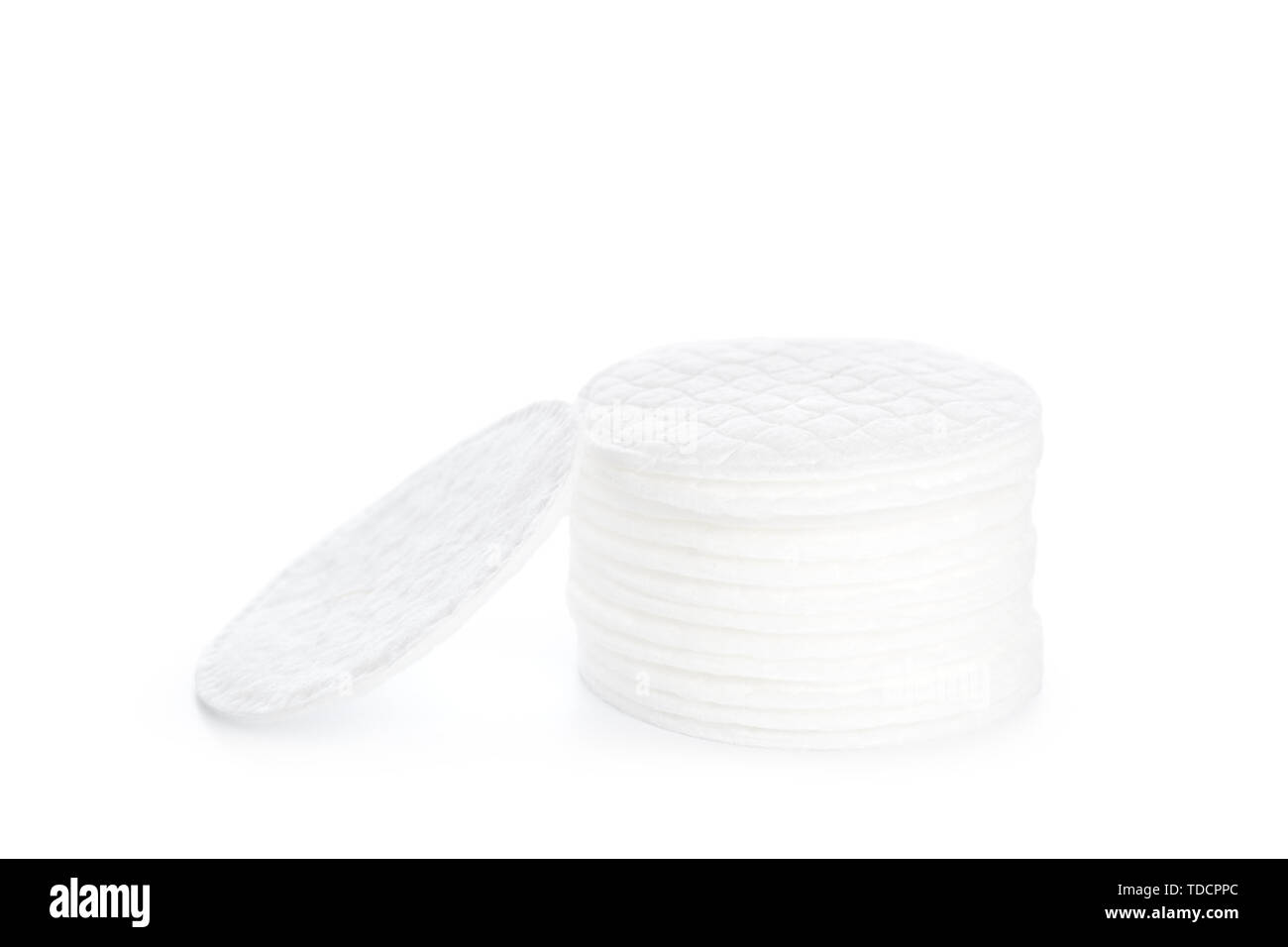 Cotton pads isolated on white background Stock Photo Alamy