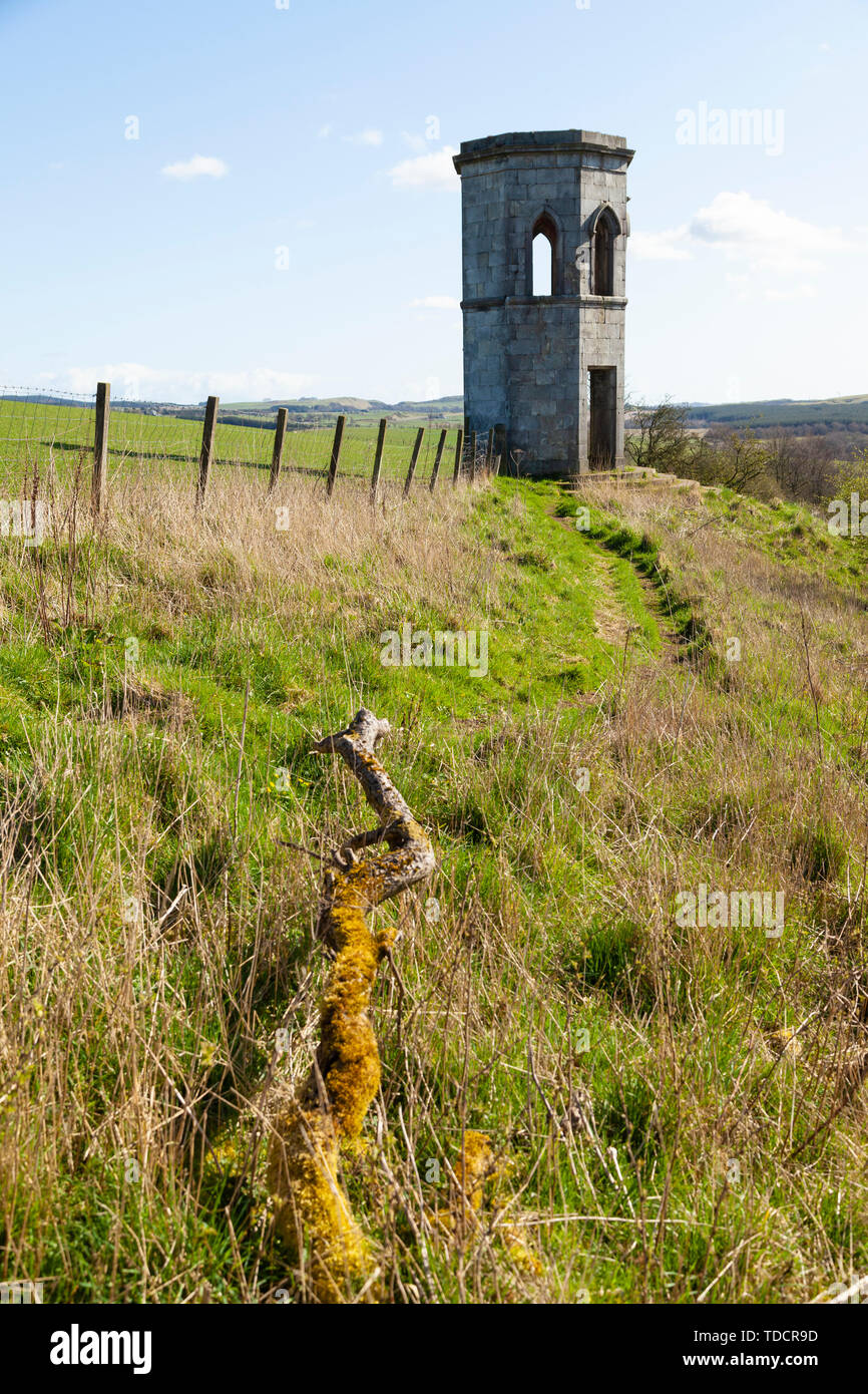 The Temple a folly near the Fife village of Steelend Scotland Stock