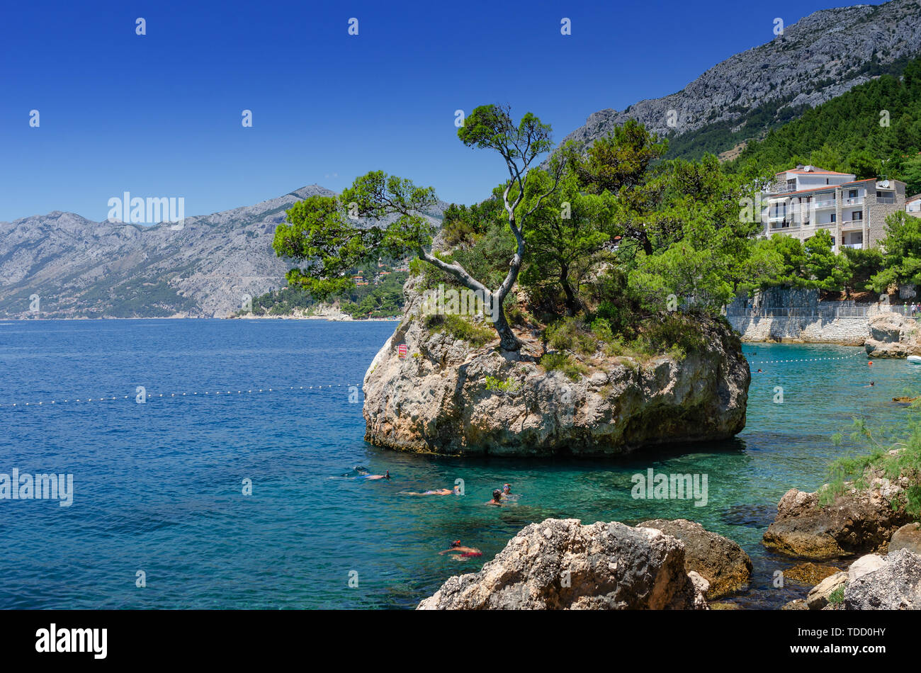 Brela, Makarska Coast, Croatia. Stock Photo