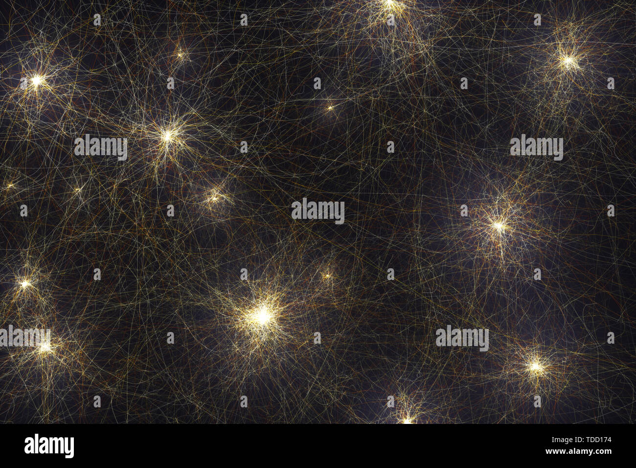 Neural network, conceptual illustration Stock Photo