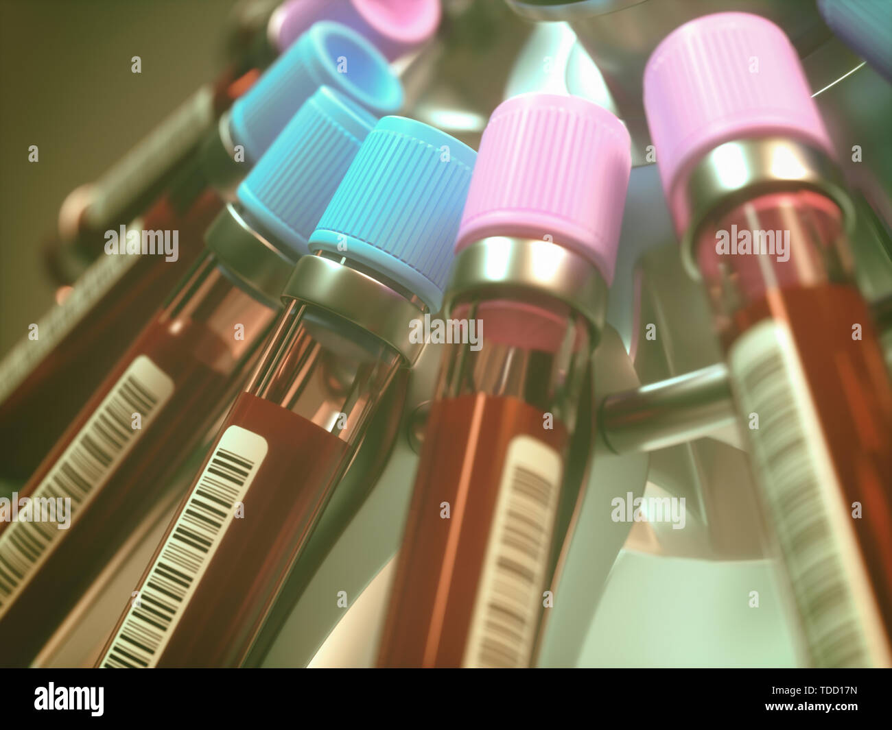 Centrifuging blood samples, illustration Stock Photo Alamy