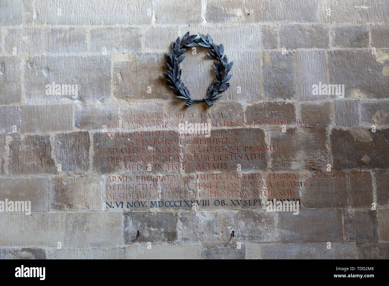 Bronze wreath designed by Sir Edwin Lutyens lettering by Eric Gill, to ...