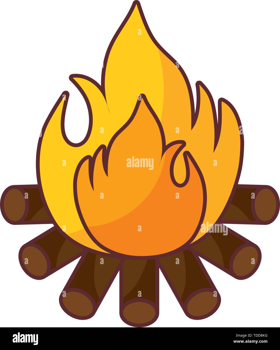 wood campfire flame isolated icon vector illustration design Stock ...
