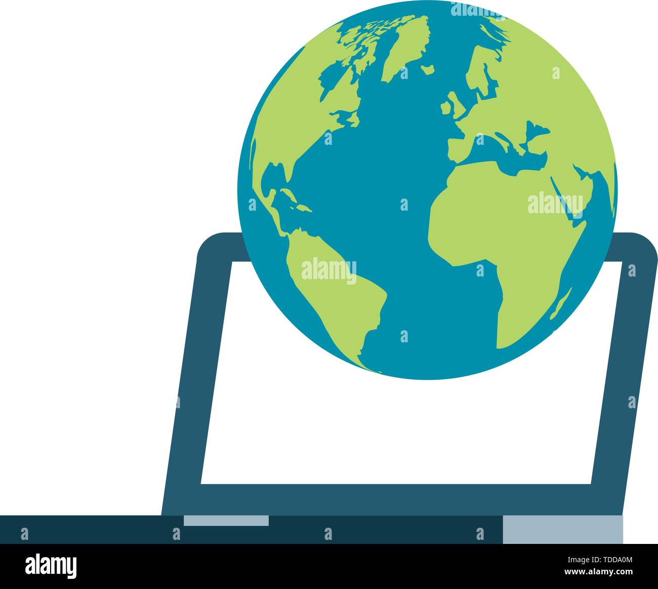 laptop computer world on white background Stock Vector Image & Art Alamy