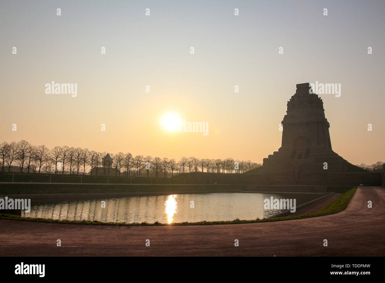 Leipzig is located in the East part of Germany. You can find a lot of historical buildings and nature in this town Stock Photo