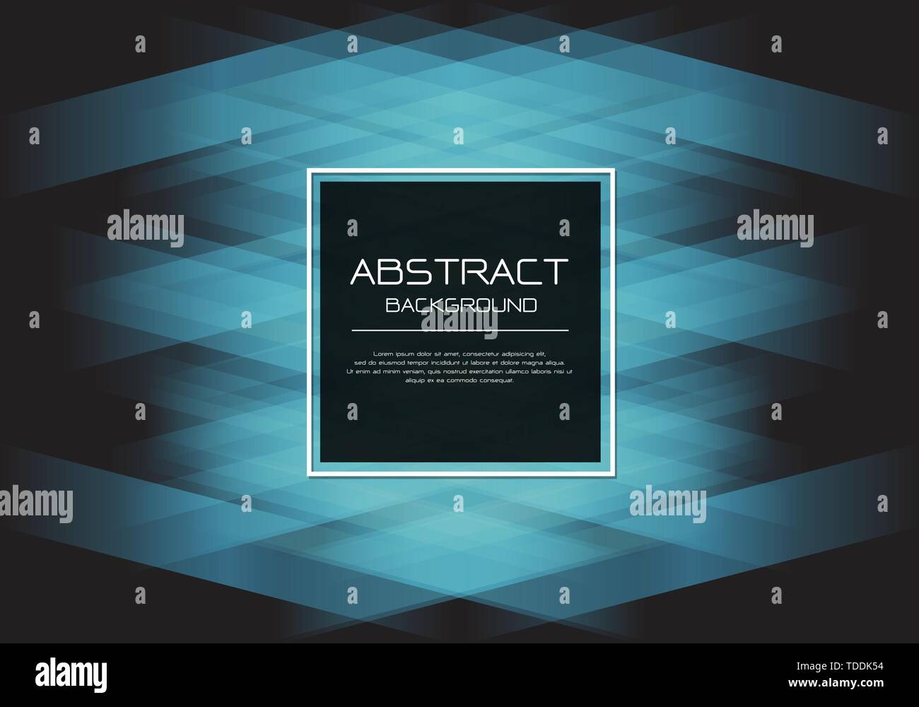 Abstract Vector Luxury Blue Line Light Woven On Black With Square