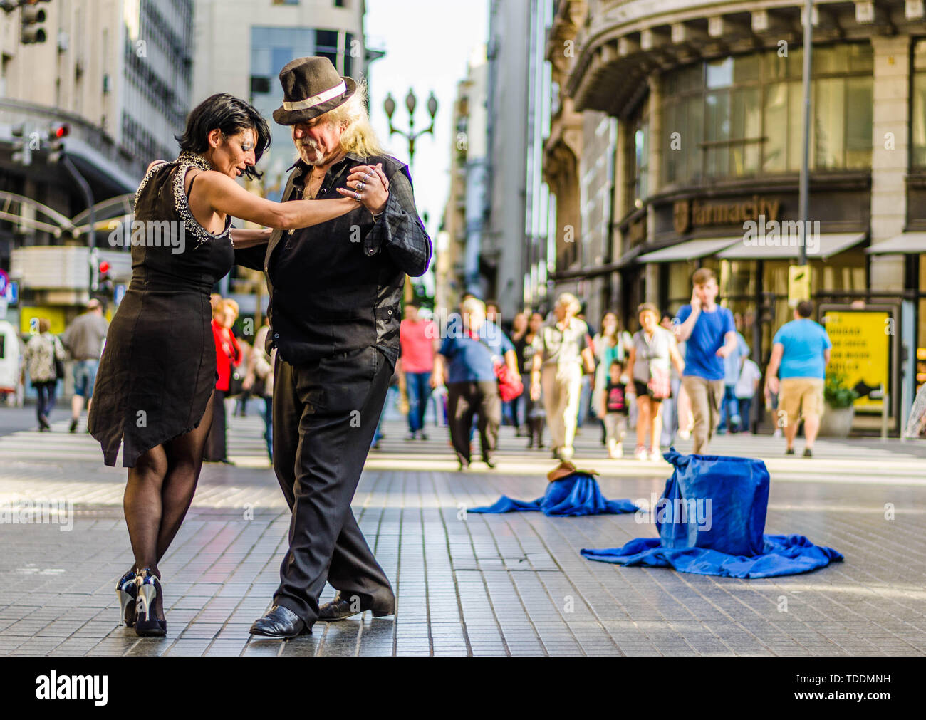 Buenos Aires, Argentina - March 11, 2016: Tango dancers in Buenos Aires  Stock Photo