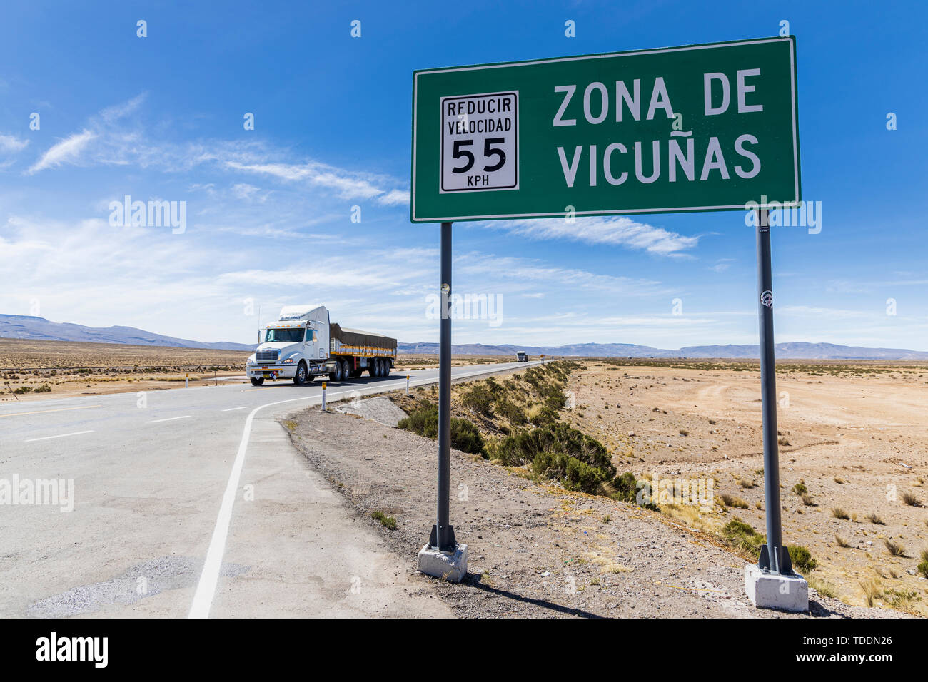 Reserva Nacional de Salinas y Aguada Blanca, Yura, road stop, Arequipa, Peru, Stock Photo