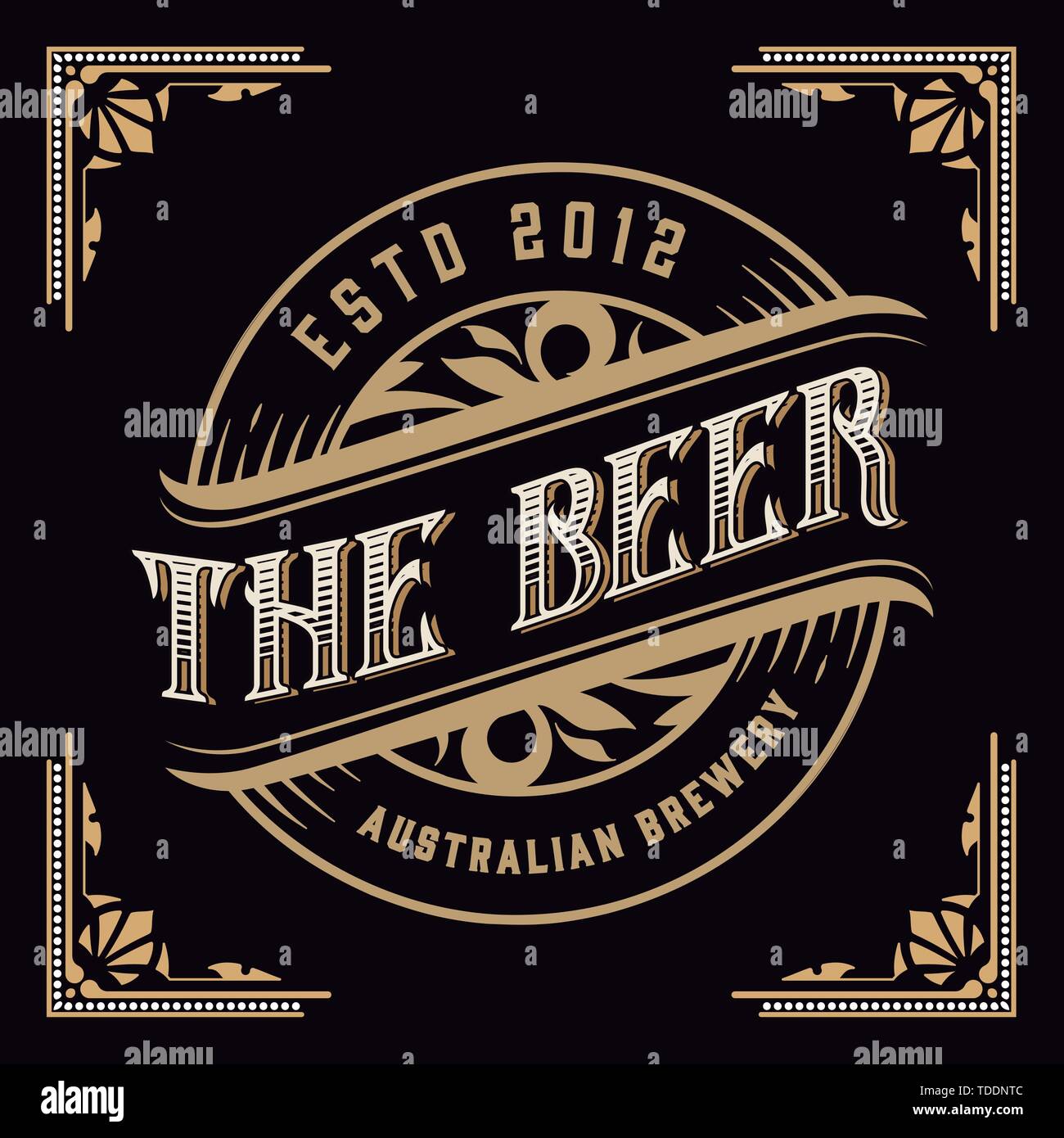 Vintage beer label for packing Stock Vector Image & Art Alamy