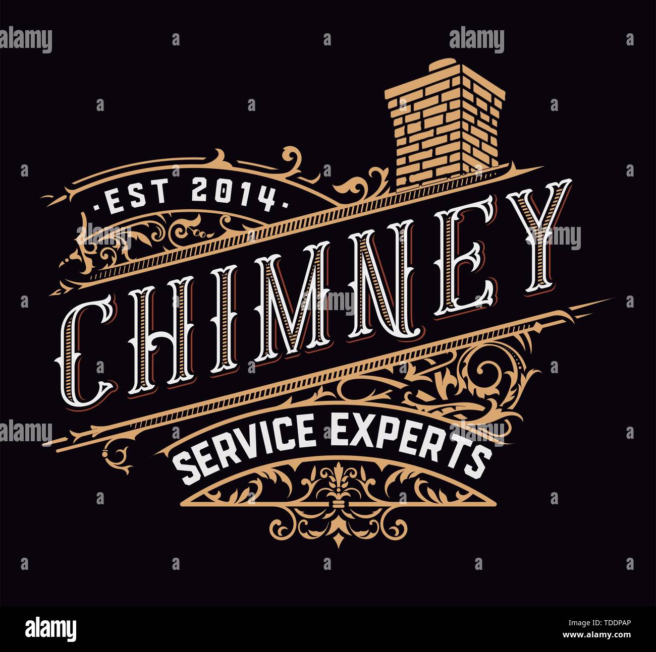 Vintage Chimney logo. Vector layered Stock Vector Image & Art Alamy